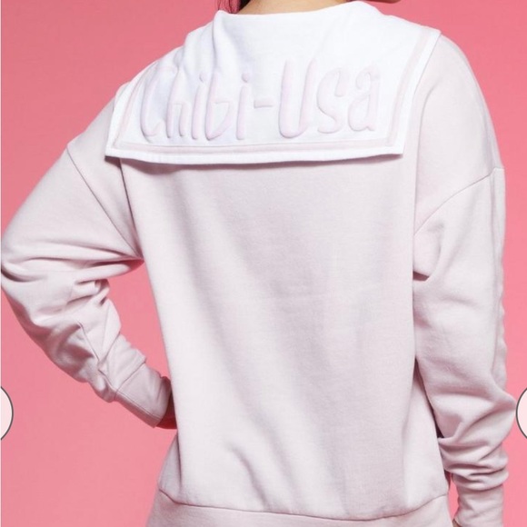 Sailor Moon Chibi Usa Pink Sweatshirt Sailor Collar - Picture 5 of 5